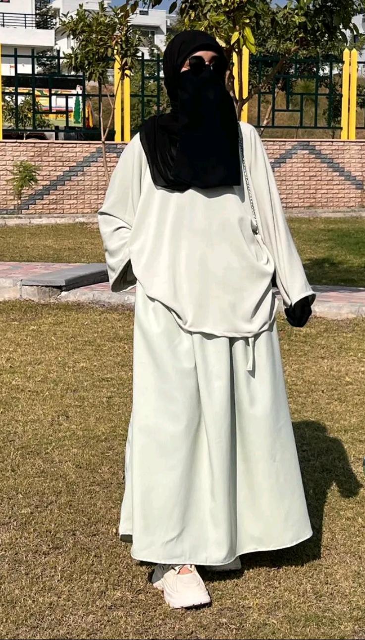 Premium Modest 2-Piece Abaya & Skirt Co-Ord Set