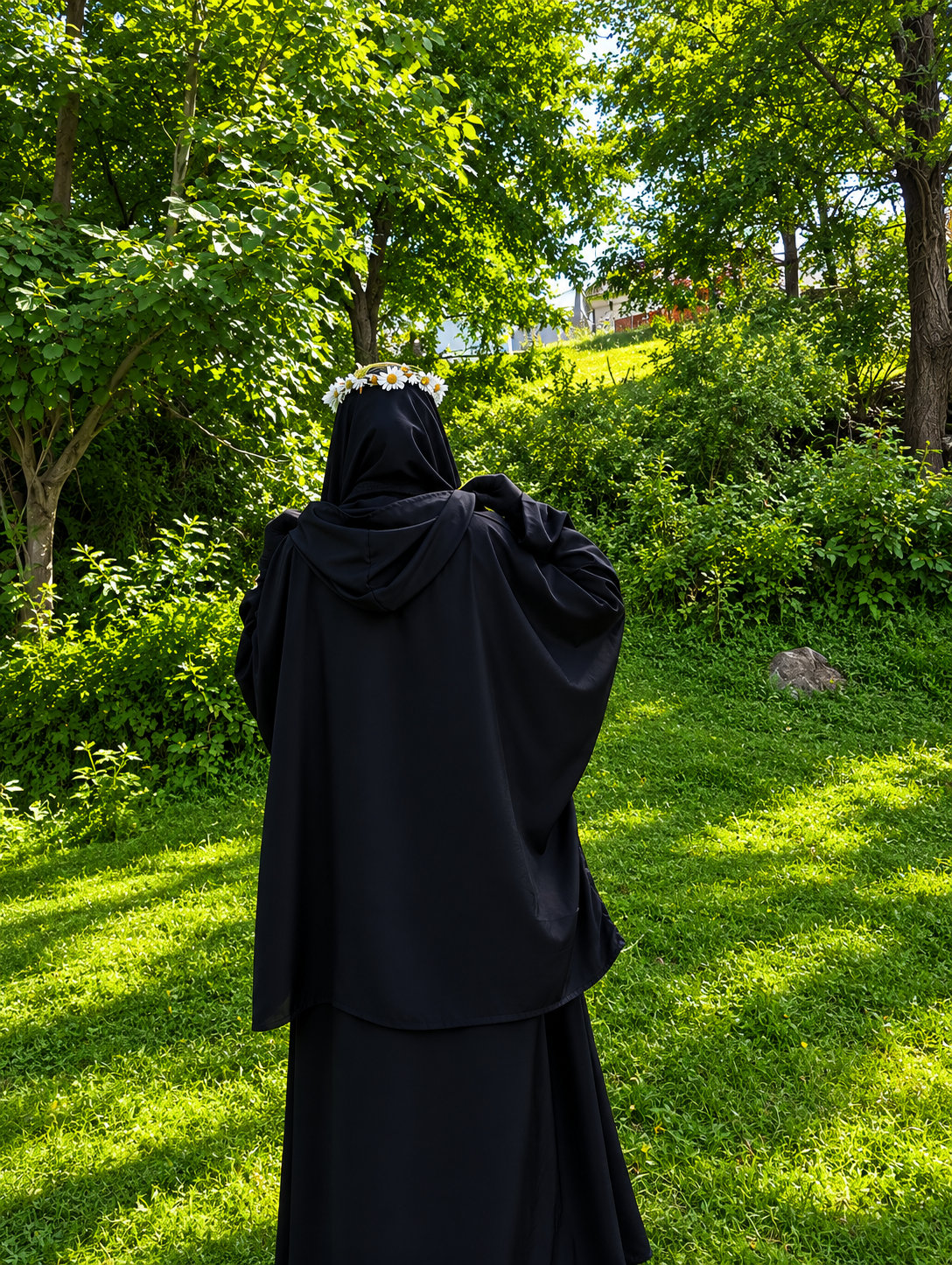 Baggy abaya with hoodie