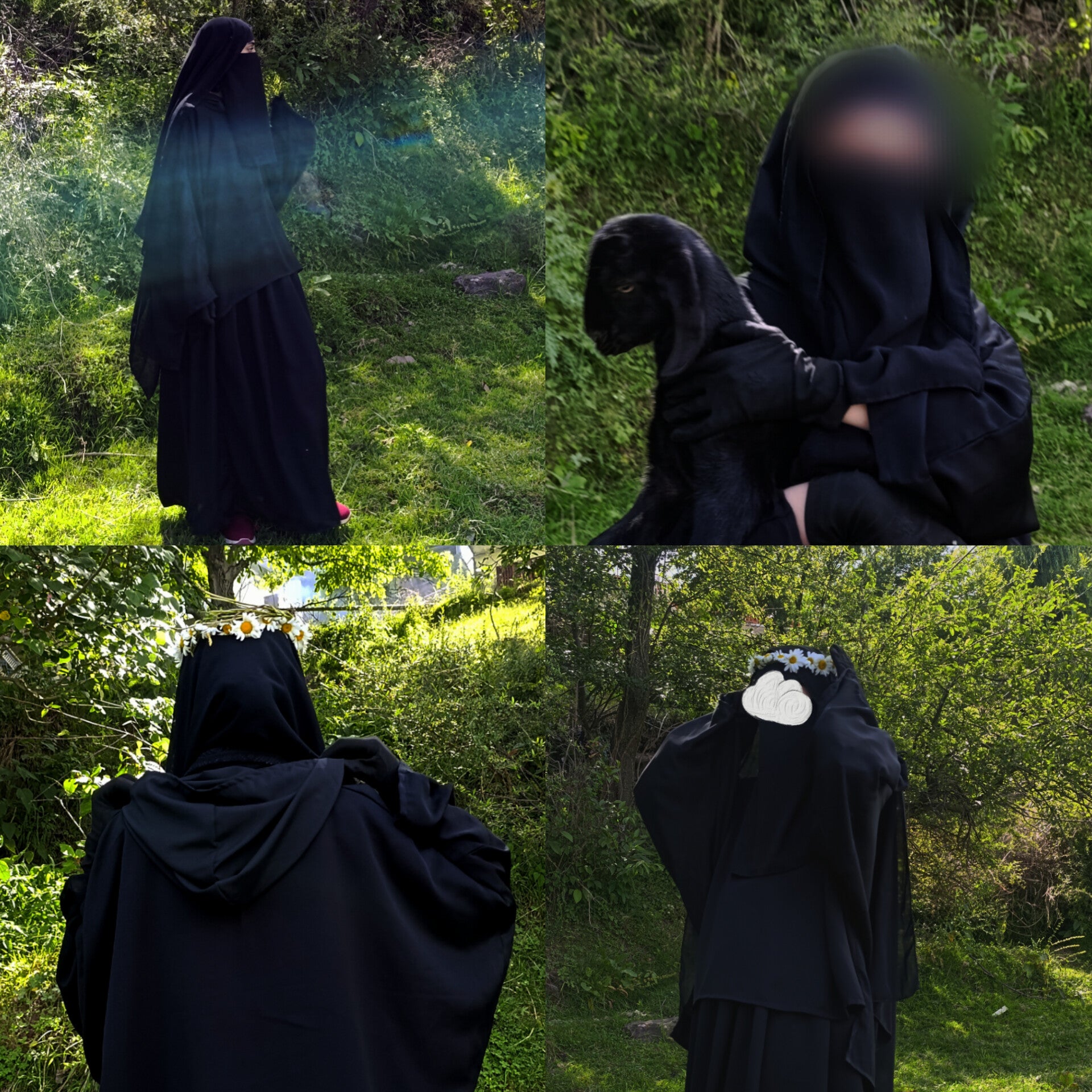 Baggy abaya with hoodie