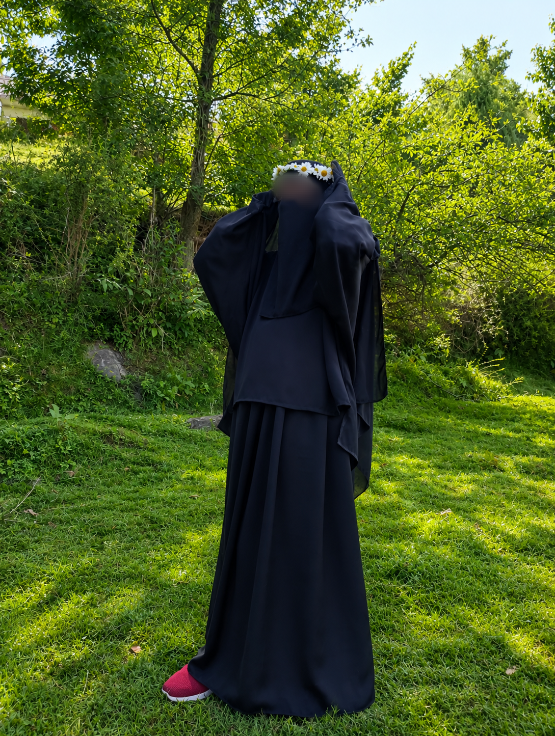 Baggy abaya with hoodie